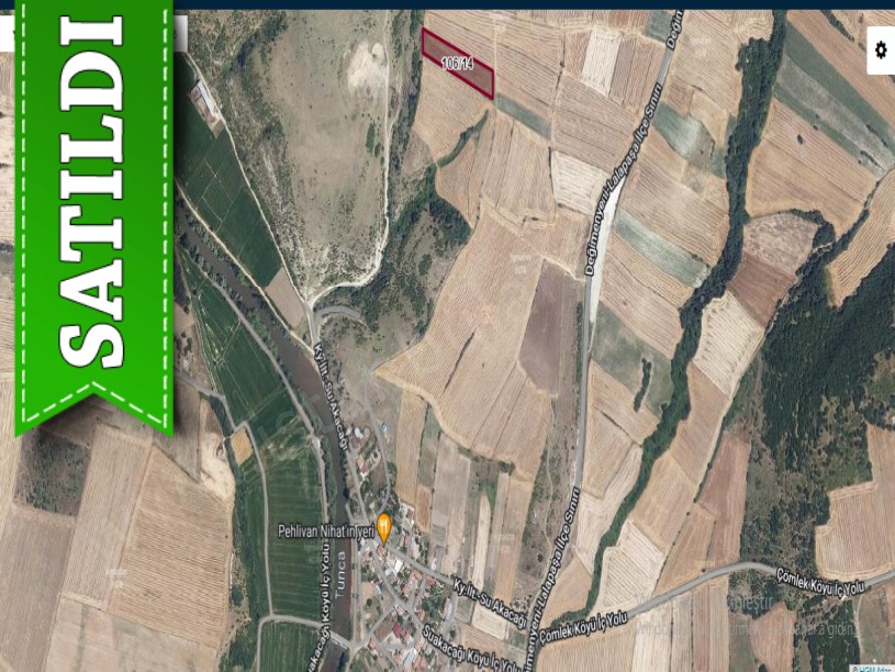 Edirne Merkez Suakacağı Köyü Satılık Arsa , 520 m2 Yolu Var Hisseli