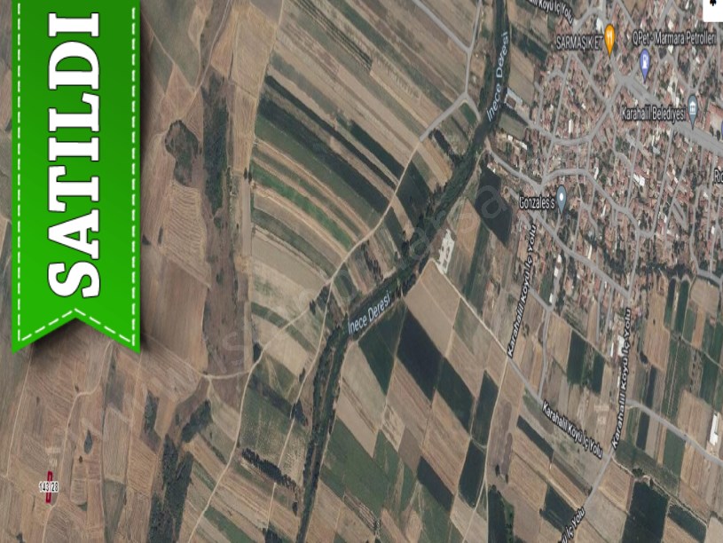 Kırklareli Babaeski Karahalil Köyünde Satılık Arsa , 382 m2 Müstakil Bağ Tapulu Yolu Var
