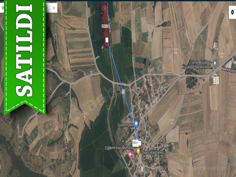 Kırklareli Babaeski Çiğdemli Köyü Satılık Arsa , 969 M2 Yolu Var Hisseli 
