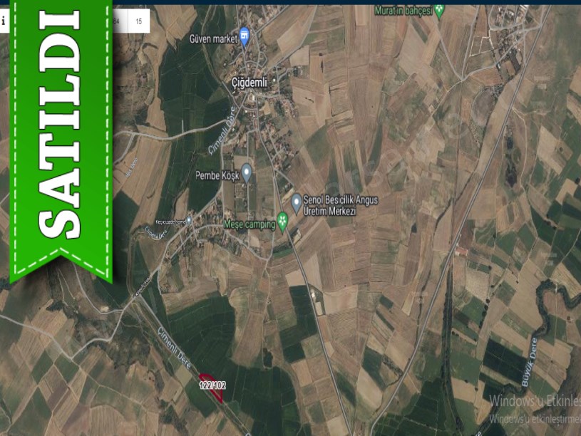 Kırklareli Babaeski Çiğdemli Köyü Satılık Arsa , 287 M2 Hisseli 