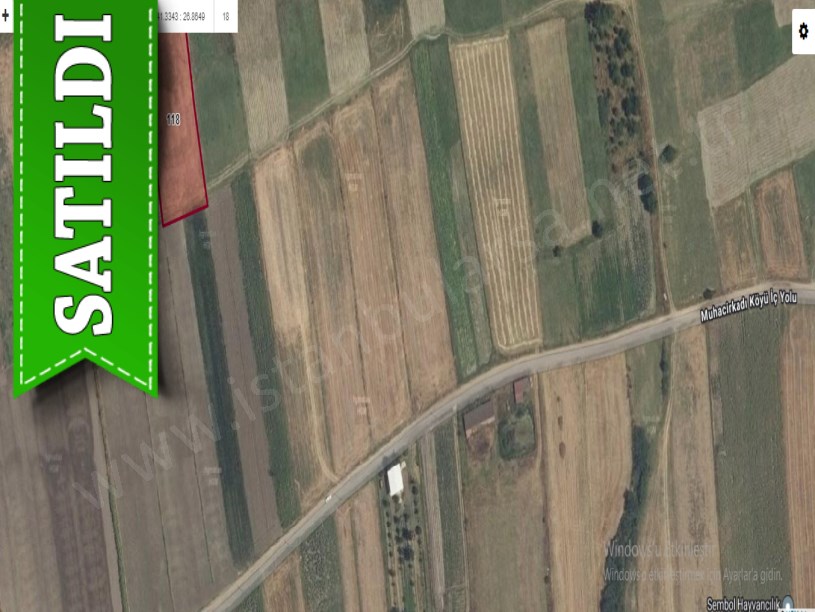 Edirne Uzunköprü Muhacırkadı Köyü Satılık Arsa , 187 M2 Evlere Yakın Hisseli