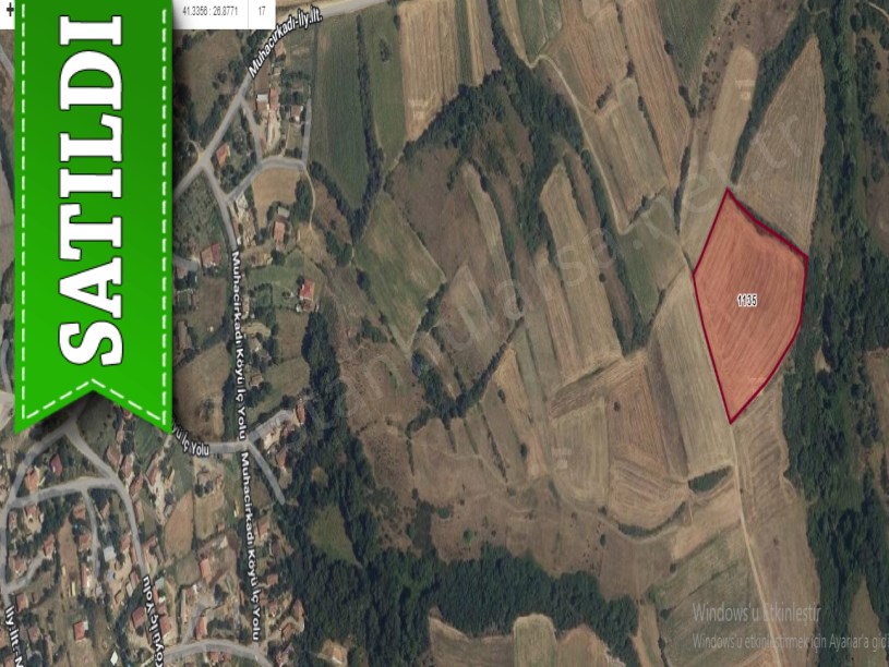 Edirne Uzunköprü Muhacırkadı Köyü Satılık Arsa , 1,163 M2 Yolu Var Hisseli 