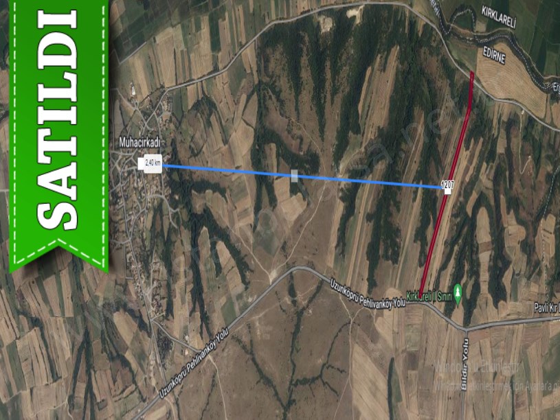 Edirne Uzunköprü Muhacırkadı Köyü Satılık Arsa , 1,241 M2 Hisseli 