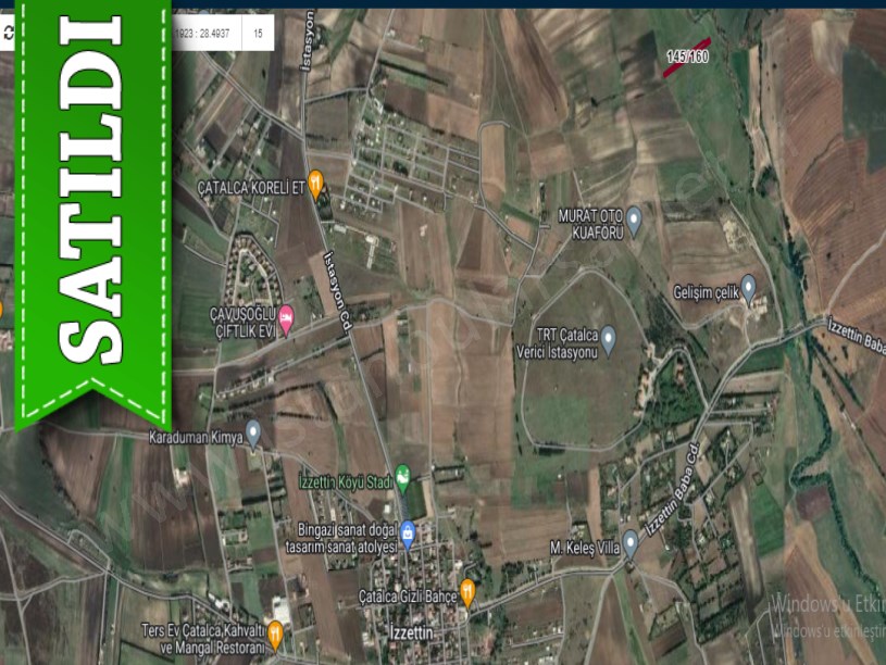 Çatalca İzzettinde Satılık Arsa , 260 M2 Çaplı Hisseli 