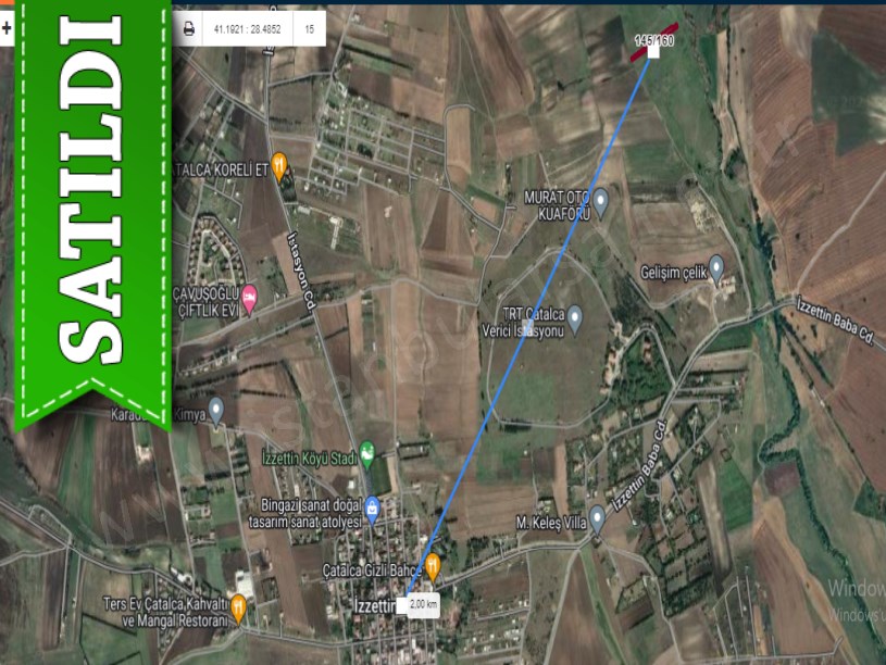 Çatalca İzzettinde Satılık Arsa , 260 M2 Çaplı Hisseli 