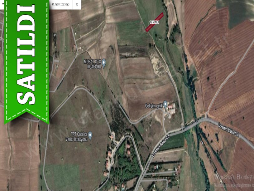Çatalca İzzettinde Satılık Arsa , 260 M2 Yolu Var Çaplı  Hisseli 