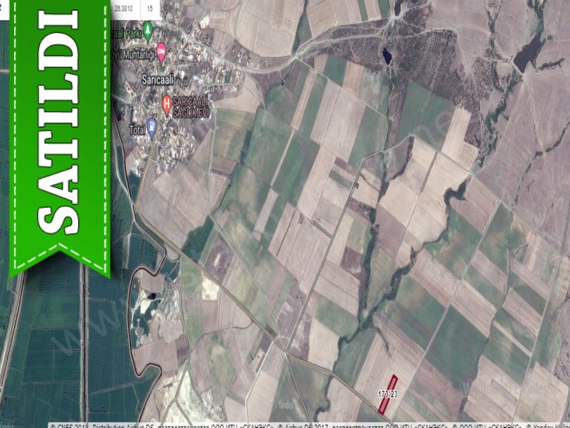 Edirne İpsala Sarıcaali Köyünde Satılık Tarla , 5,980 m2 Müstakil Asfalt Caddeye Cephe 