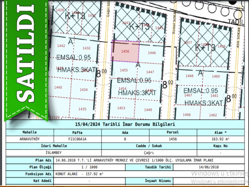 Arnavutköy Taşolukta Satılık Arsa , 153 M2 Yahya Kemal Caddesine Cephe Hisseli