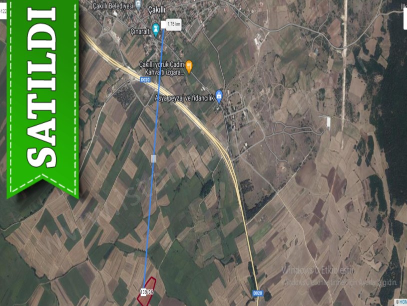 Kırklareli Vize Çakıllı Köyünde Satılık Arsa , 761 m2 Hisseli Arsa