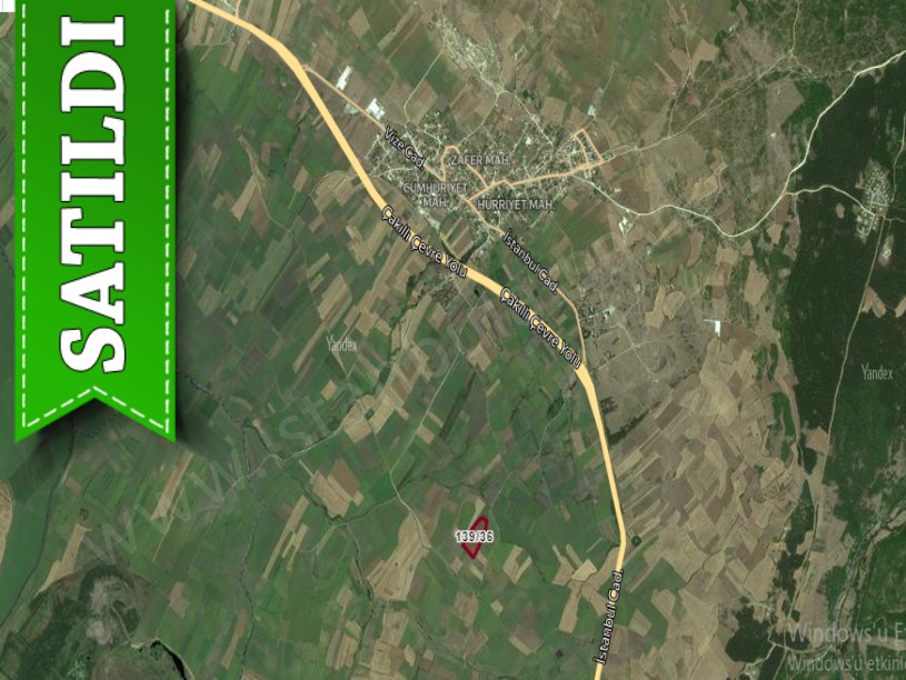 Kırklareli Vize Çakıllı Köyünde Satılık Arsa , 761 m2 Hisseli Arsa