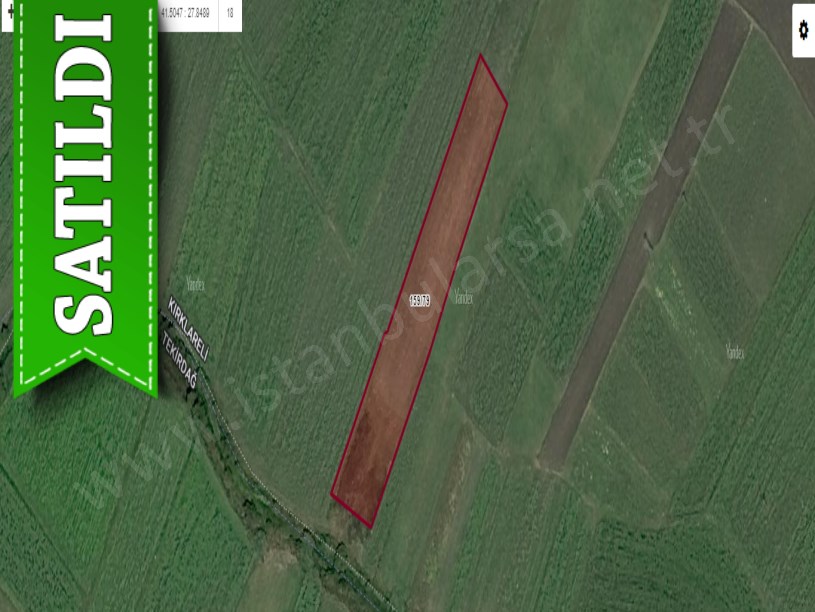Kırklareli Vize Çakıllı Köyünde Satılık Arsa , 318 M2 Hisseli 