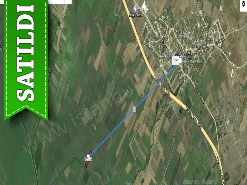 Kırklareli Vize Çakıllı Köyünde Satılık Arsa , 318 M2 Hisseli 
