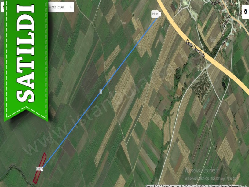 Kırklareli Vize Çakıllı Köyünde Satılık Arsa , 318 M2 Hisseli 