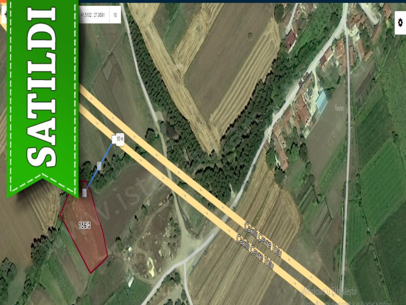 Kırklareli Vize Çakıllı Köyünde Satılık Arsa , 168 m2 Yolu Var Evlerin Yakını