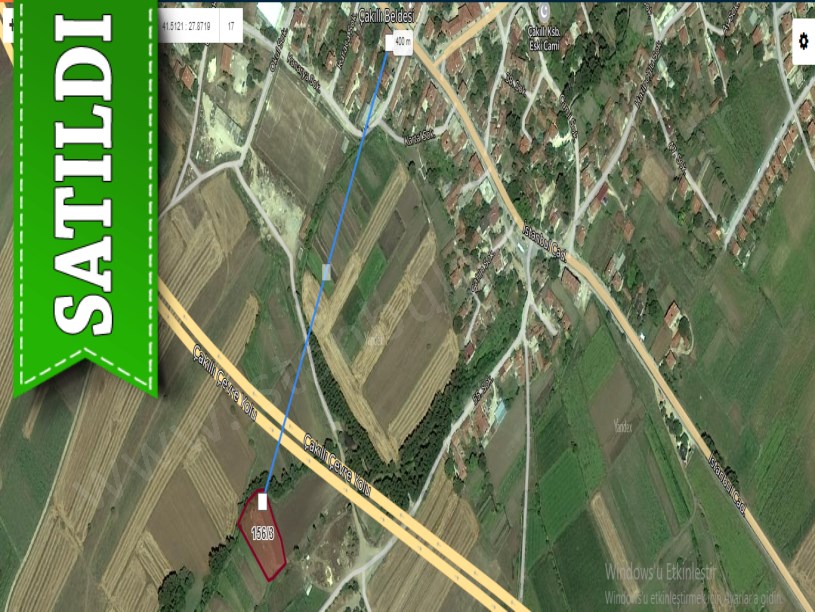 Kırklareli Vize Çakıllı Köyünde Satılık Arsa , 168 m2 Yolu Var Evlerin Yakını