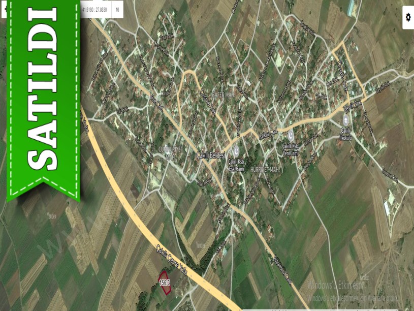 Kırklareli Vize Çakıllı Köyünde Satılık Arsa , 168 m2 Yolu Var Evlerin Yakını