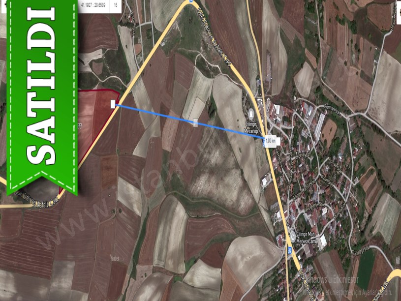 Arnavutköy Çilingirde Satılık Arsa , 900 M2 Eski Edirne Asfaltına Cephe