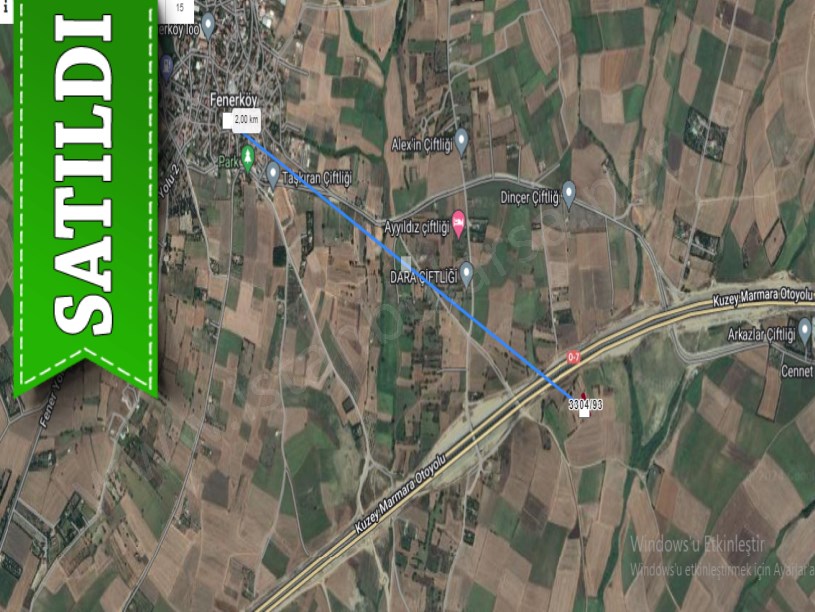 Silivri Fenerköyde Satılık Arsa , 425 M2 Bağ Tapulu Müstakil Otobana Yakın