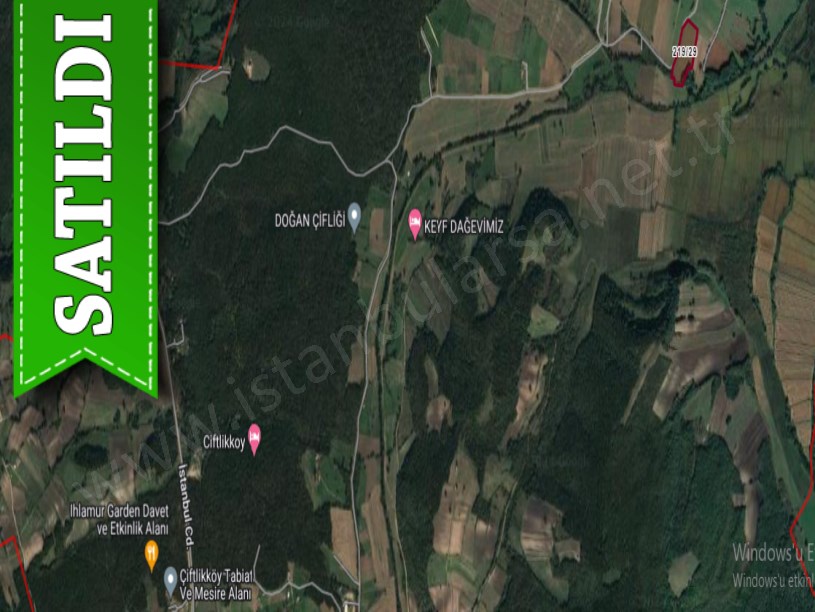 Çatalca Çiftlikköyde Satılık Arsa , 416 M2 Yolu Var Hisseli