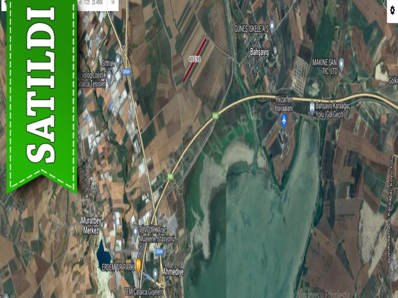 Çatalca Ferhatpaşada Satılık Arsa , 347 M2 Yolu Var Hisseli