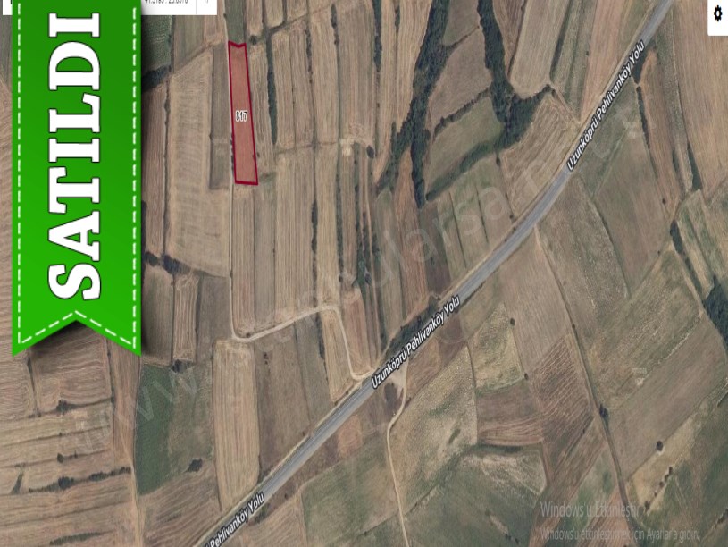 Edirne Uzunköprü Muhacırkadı Köyü Satılık Arsa , 328 m2 Yolu Var Hisseli