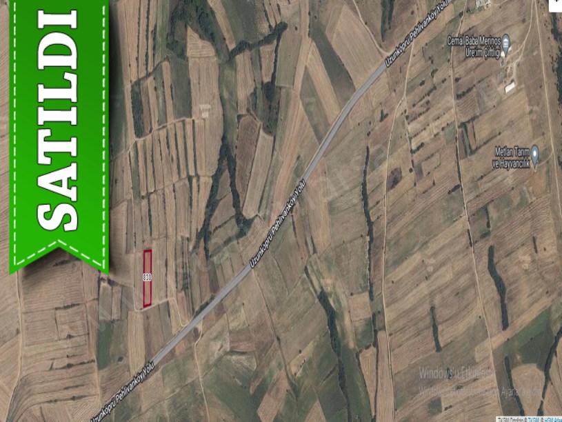 Edirne Uzunköprü Muhacırkadı Köyü Satılık Arsa , 337 M2 Caddeye Yakın Yolu Var