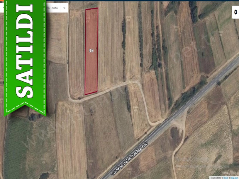 Edirne Uzunköprü Muhacırkadı Köyü Satılık Arsa , 337 M2 Caddeye Yakın Yolu Var
