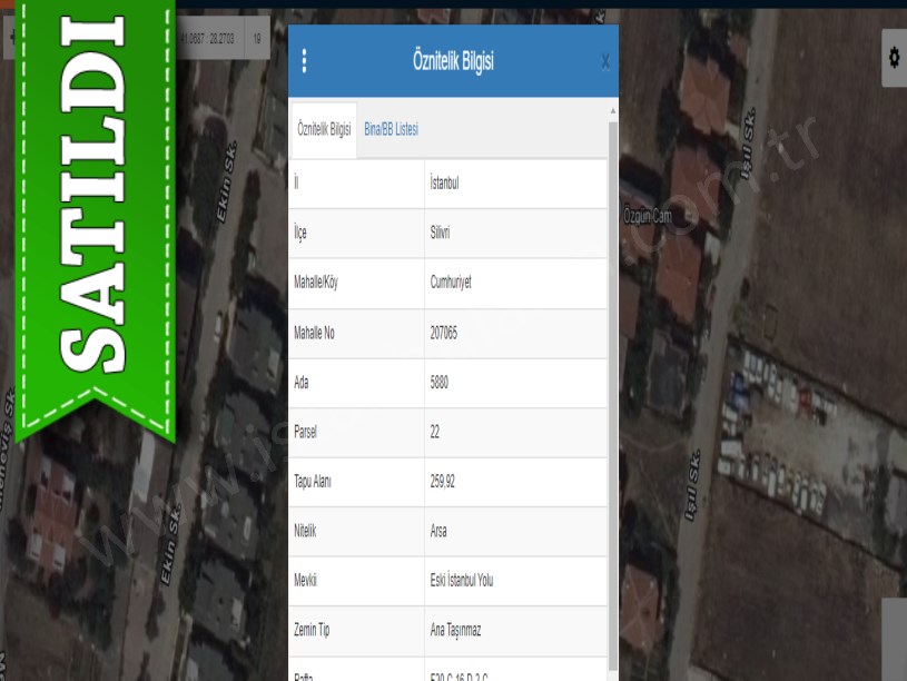 İstanbul Silivri Cumhuriyet Mah, Satılık Arsa , 260 m2 Müstakil Merkezde Denize Yakın 