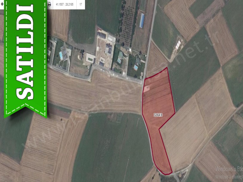 Silivri Fenerköyde Satılık Arsa , 230 M2 Hisseli Çaplı Çevrili 