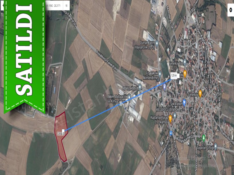 Silivri Fenerköyde Satılık Arsa , 230 M2 Hisseli Çaplı Çevrili 