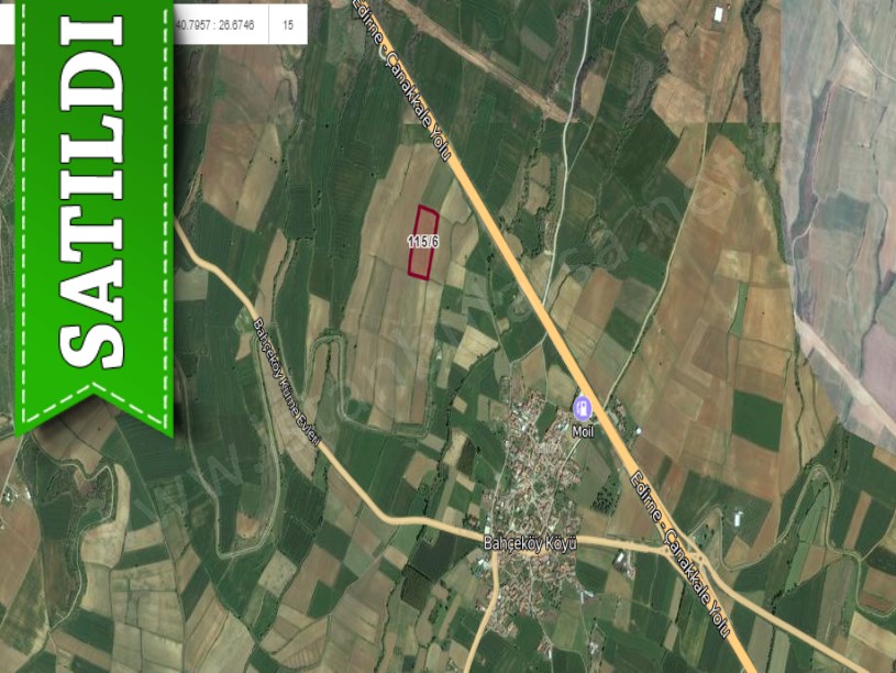 Edirne Keşan Bahçeköy Köyü Satılık Arsa , 211 m2 Hisseli 