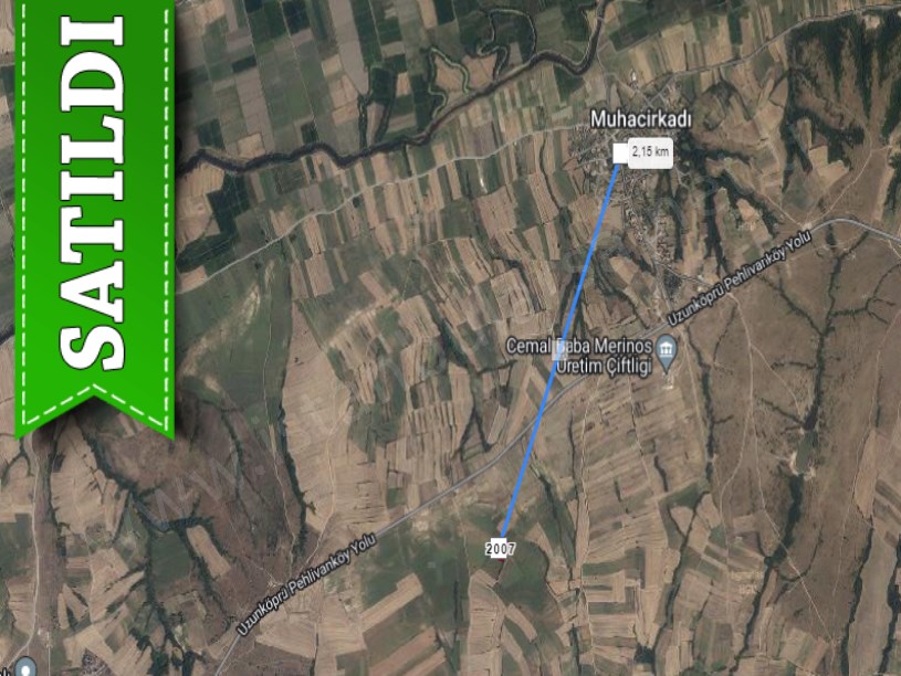 Edirne Uzunköprü Muhacırkadı Köyü Satılık Arsa , 650 M2 Hisseli 