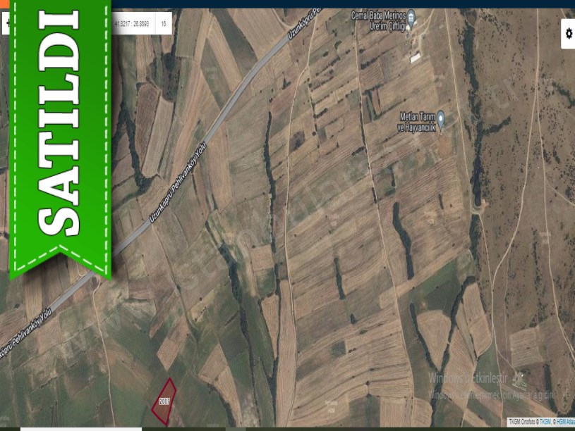 Edirne Uzunköprü Muhacırkadı Köyü Satılık Arsa , 650 M2 Hisseli 