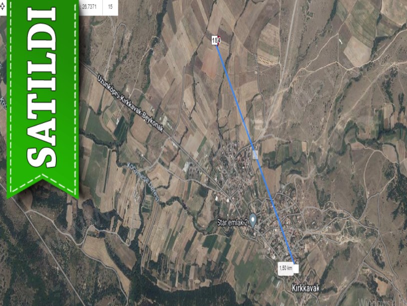 Edirne Uzunköprü Kırkkavak Köyünde Satılık Arsa , 300 metre Hisseli 