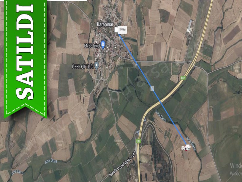 Edirne  Uzunköprü Karapınar Köyü Satılık Arsa . 562 M2 Hisseli Otobana Yakın 