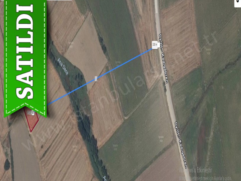 Edirne  Uzunköprü Karapınar Köyü Satılık Arsa . 562 M2 Hisseli Otobana Yakın 