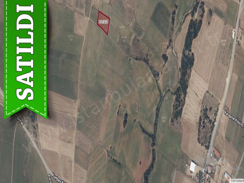 Edirne  Uzunköprü Karapınar Köyü Satılık Arsa . 1,281 M2 Yolu Var Hisseli 