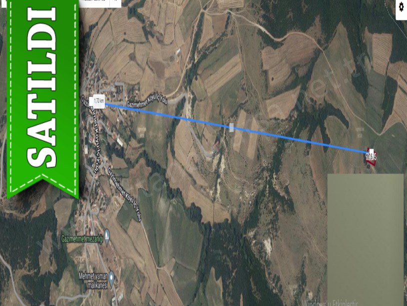 Edirne Uzunköprü Gazimehmet Köyü Satılık Arsa , 486 m2 Hisseli 