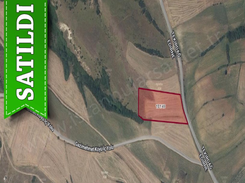 Edirne Uzunköprü Gazimehmet Köyü Satılık Arsa , 625 m2 Asfalt Caddeye Cephe 
