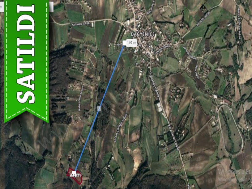 Çatalca Dağyenicede Satılık  Arsa , 1,600 M2 Evlere Yakın Yolu Var