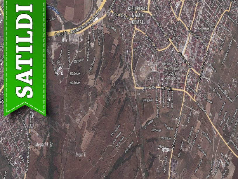 Tekirdağ Çerkezköy Kızılpınar Mah, Satılık Arsa , 300 M2 Merkezde Müstakil