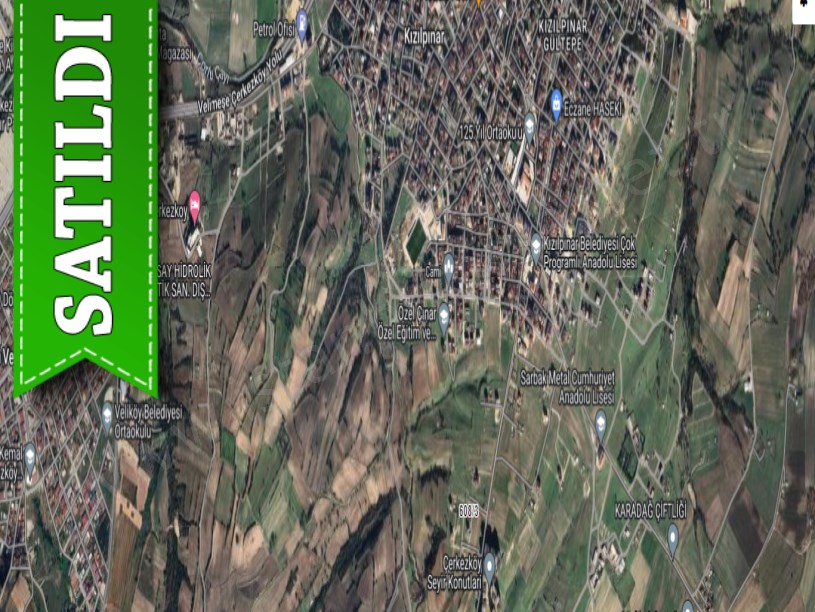 Tekirdağ Çerkezköy Kızılpınar Mah, Satılık Arsa , 300 M2 Merkezde Müstakil