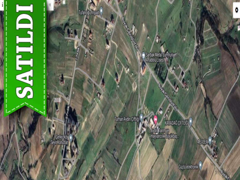 Tekirdağ Çerkezköy Kızılpınar Mah, Satılık Arsa , 300 M2 Merkezde Müstakil