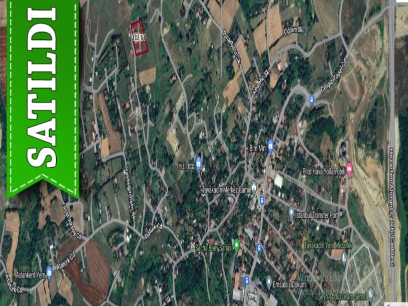 Arnavutköy Tayakadın Satılık Arsa , 623 m2 İmarlı Merkezde Yolu Var