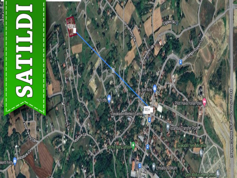 Arnavutköy Tayakadın Satılık Arsa , 623 m2 İmarlı Merkezde Yolu Var
