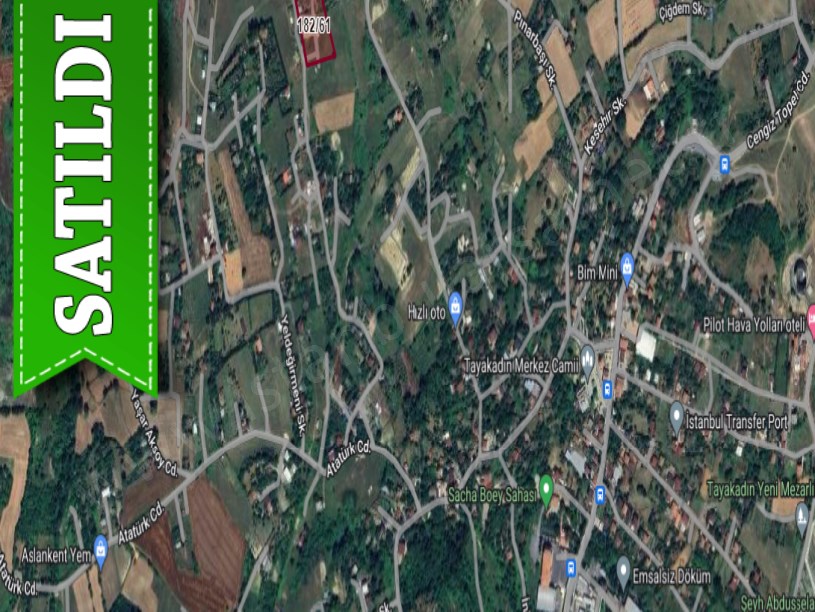 Arnavutköy Tayakadın Satılık Arsa , 623 m2 İmarlı Merkezde Yolu Var