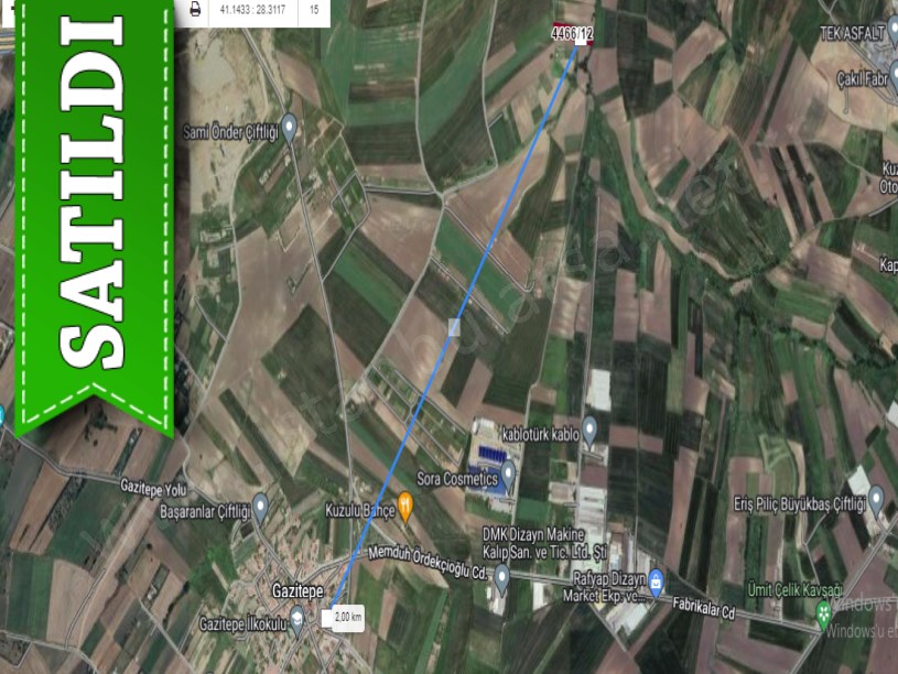 Silivri Gazitepede Satılık Tarla , 5,187 M2 Müstakil Yolu Var