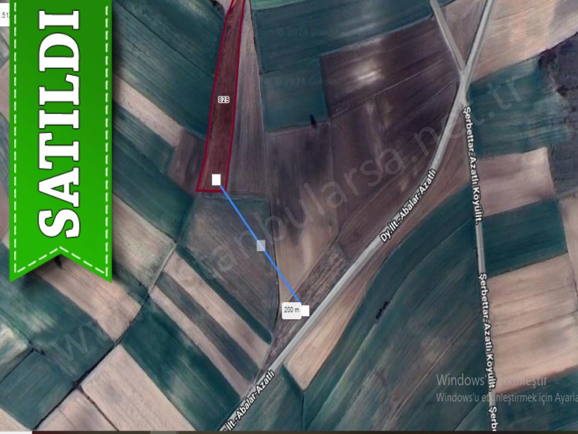 Edirne Havsa Azatlı Köyünde Satılık Arsa , 609 M2 Hisseli 