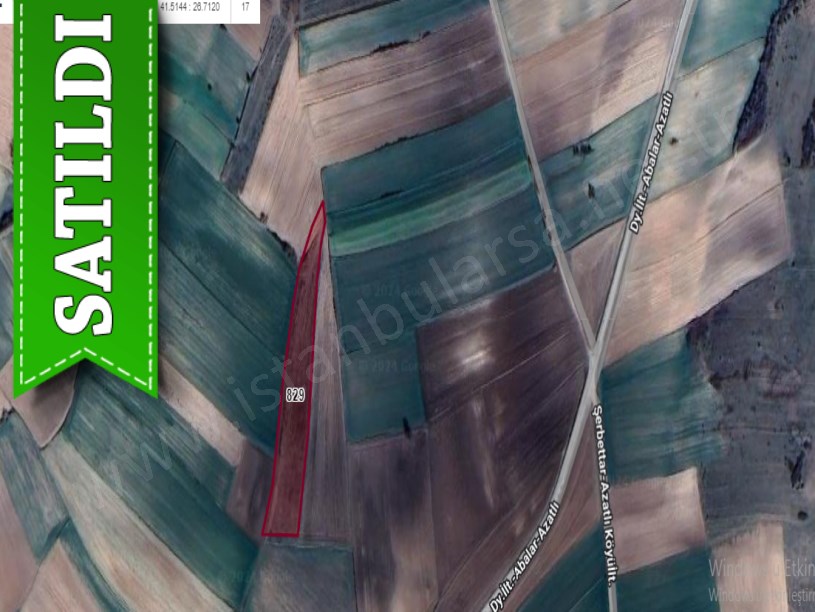 Edirne Havsa Azatlı Köyünde Satılık Arsa , 609 M2 Hisseli 