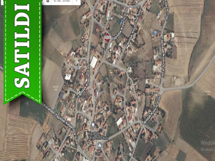 Edirne İpsala Yapıldak Köyü Satılık Arsa , 288 m2 Köy İçi Müstakil Yolu Var